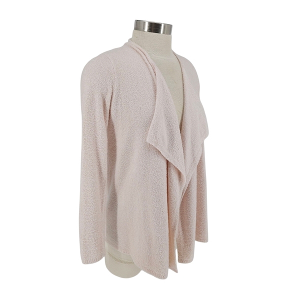 Barefoot Dreams Cozychic Lite Knit Sweater Cardigan Pink Long Sleeve Open Large - Picture 2 of 6